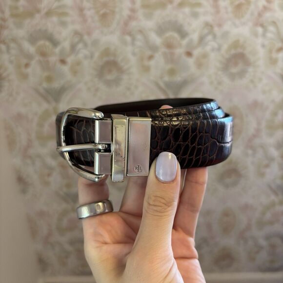Polo Ralph Lauren Men's Reversible Leather Belt Brown US 41"‎ L - Picture 1 of 4